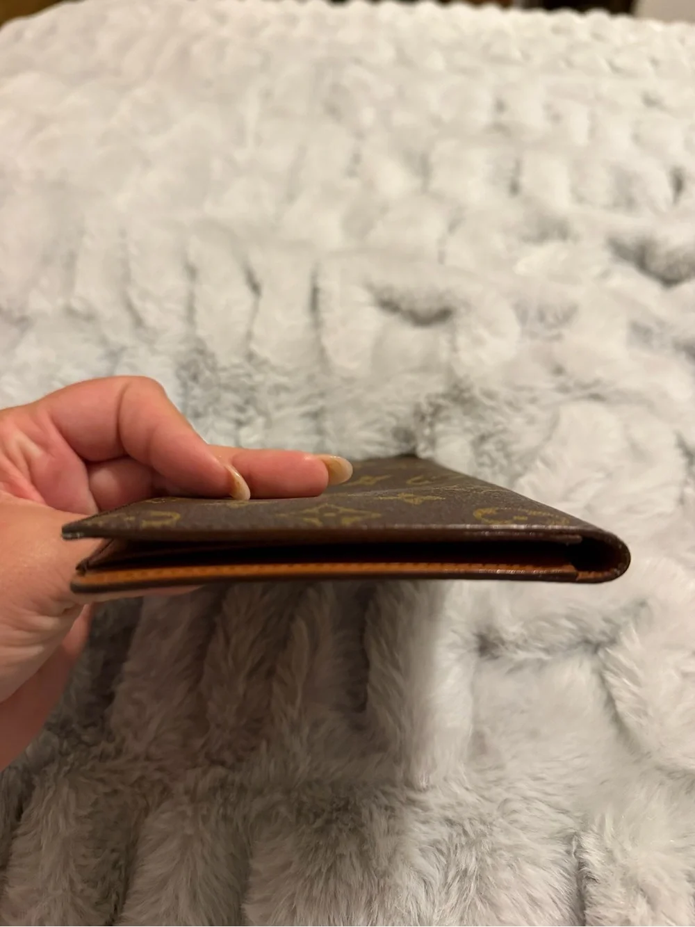 Louis Vuitton Monogram Long Wallet in Brown and Gold Print